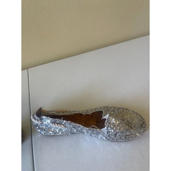 Gianni Bini sequined silver Espadrilles Size 9 - Picture 12 of 13